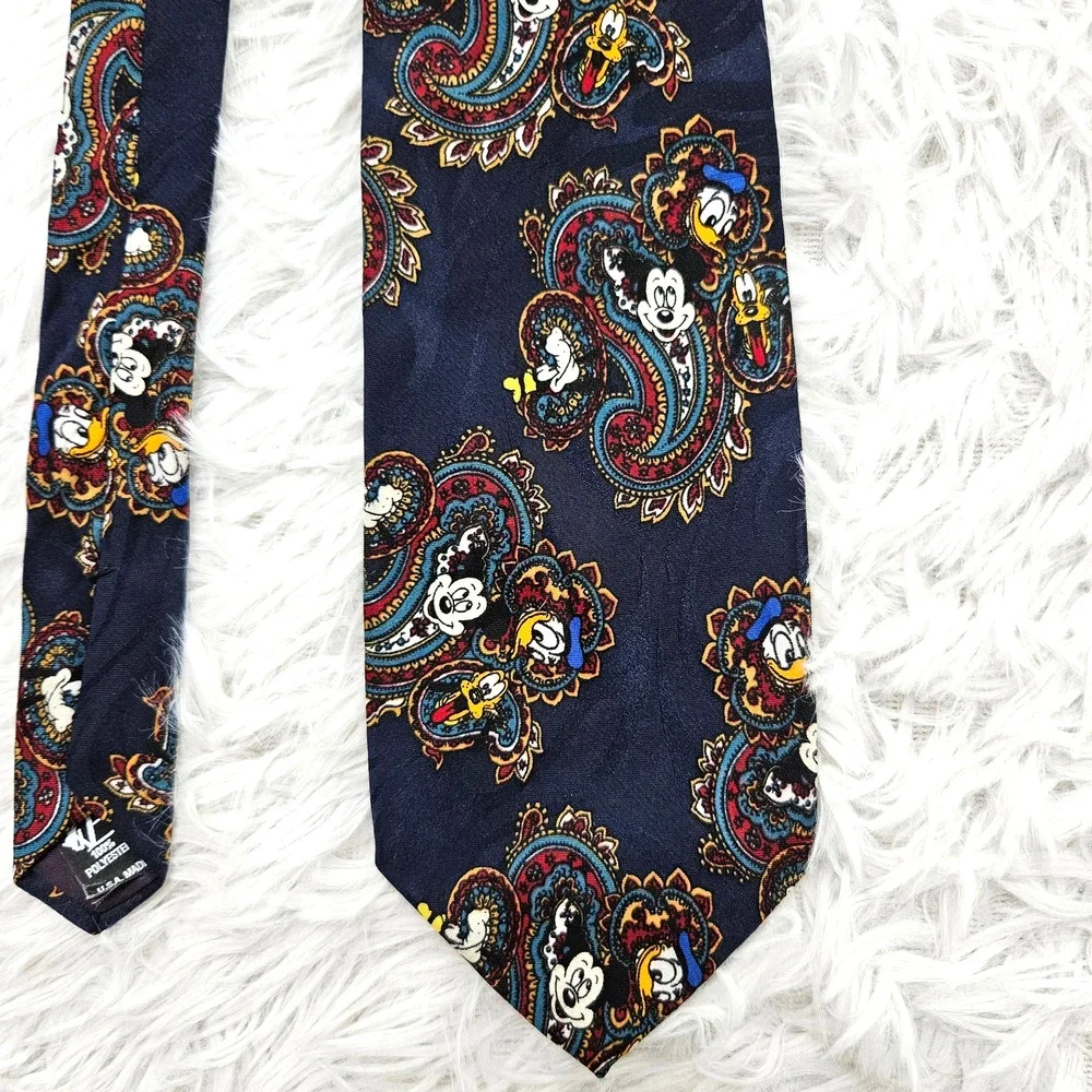 Mickey Unlimited by Balancine Inc. Vintage Paisley Mickey‎ Mouse & Friends Tie.
